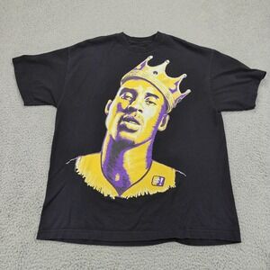 Kobe Bryant Shirt Mens XL Black Purple Gold‎ Only Kings Have Rings Graphic Tee